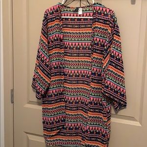 H&M neon Aztec kimono